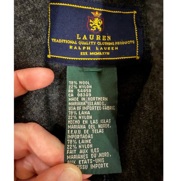 Ralph Lauren 78% wool soft jacket w hood classic gently used winter sz MP - Picture 3 of 12